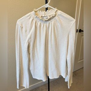 Madewell Texture & Thread Ivory Mockneck Top
